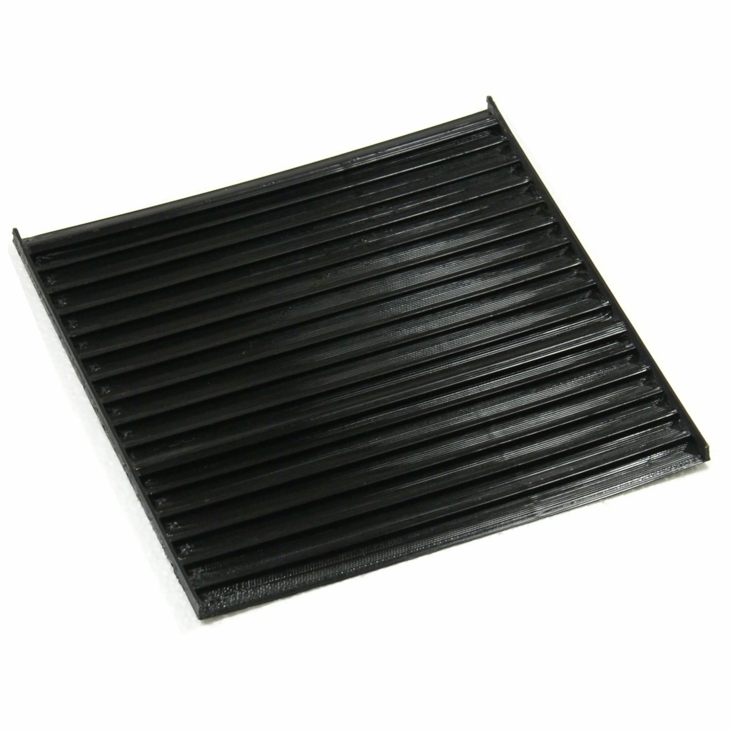 Alfombrilla de goma para lavado de oro con borde, 25 x 25 cm, color negro, resistente, alfombrilla de oro, recortable, caja de granizado, para construir tú mismo