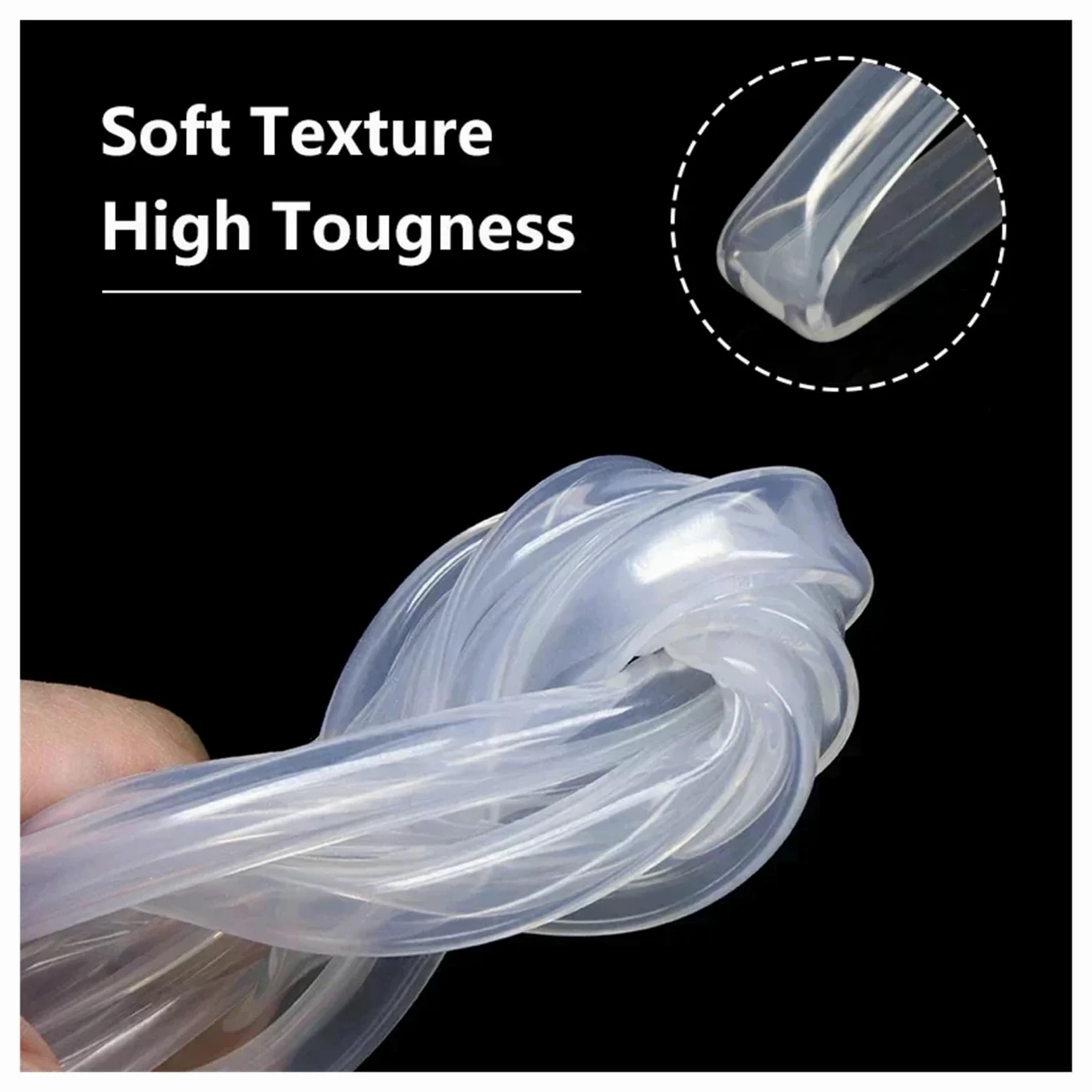 Manguera de silicona transparente de 10 mm, resistente a altas temperaturas, no tóxica, de grado alimenticio, for grifo, acuario, jardín, diámetro de 1 mm a 12 mm.(ID 8mm x OD 12mm)