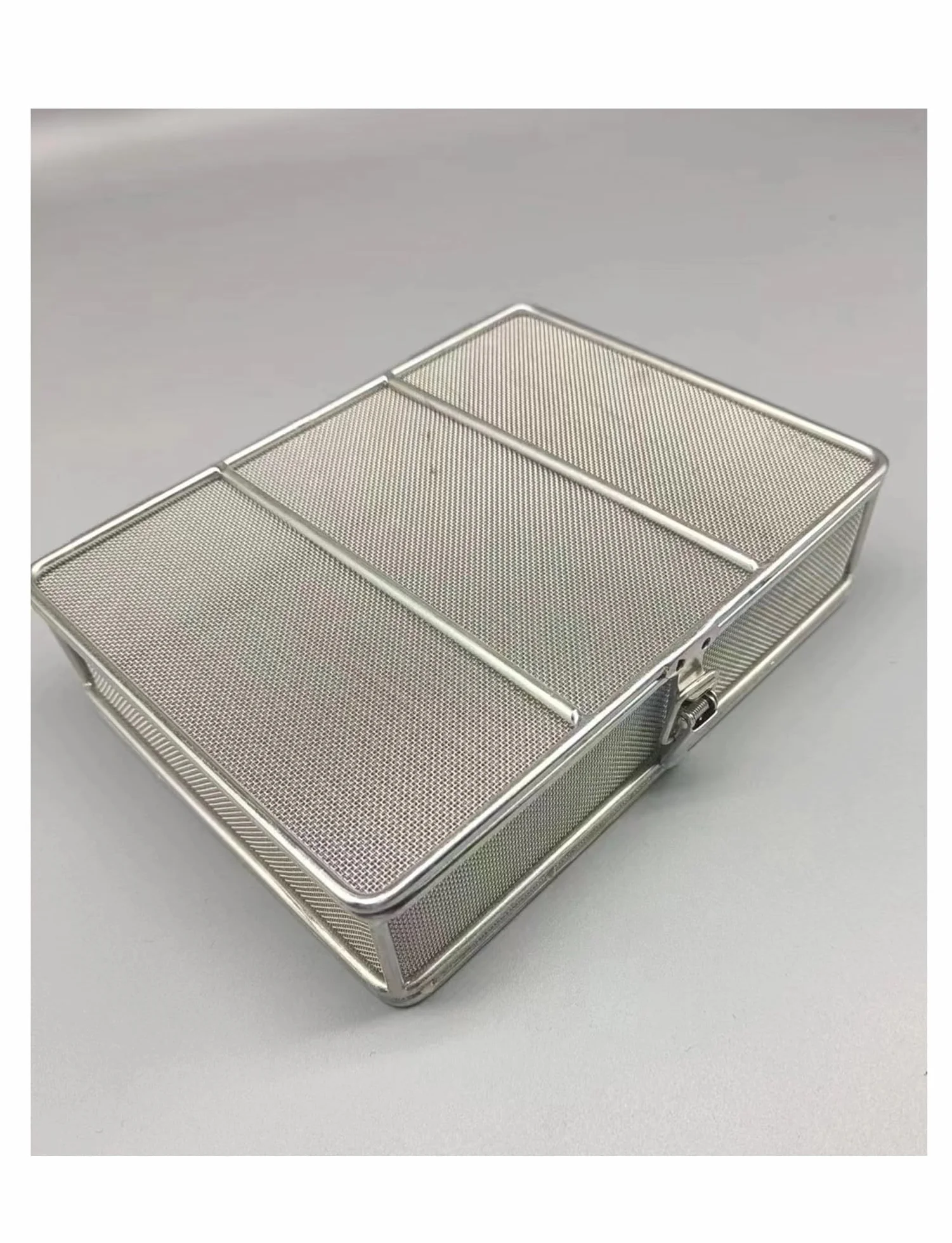 Cesta de esterilización, bandeja de malla de acero inoxidable 304 para instrumentos médicos, ideal para hospitales y clínicas