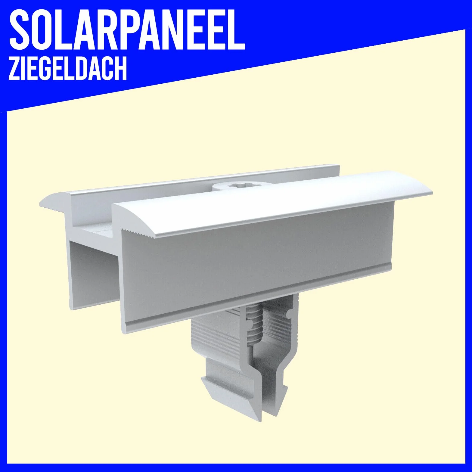 Set de 2 módulos fotovoltaicos, PV, fotovoltaica, soporte de techo, fijación, soporte, soporte, solar, panel solar, panel solar, soporte fotovoltaico, techo de tejas, 35 mm