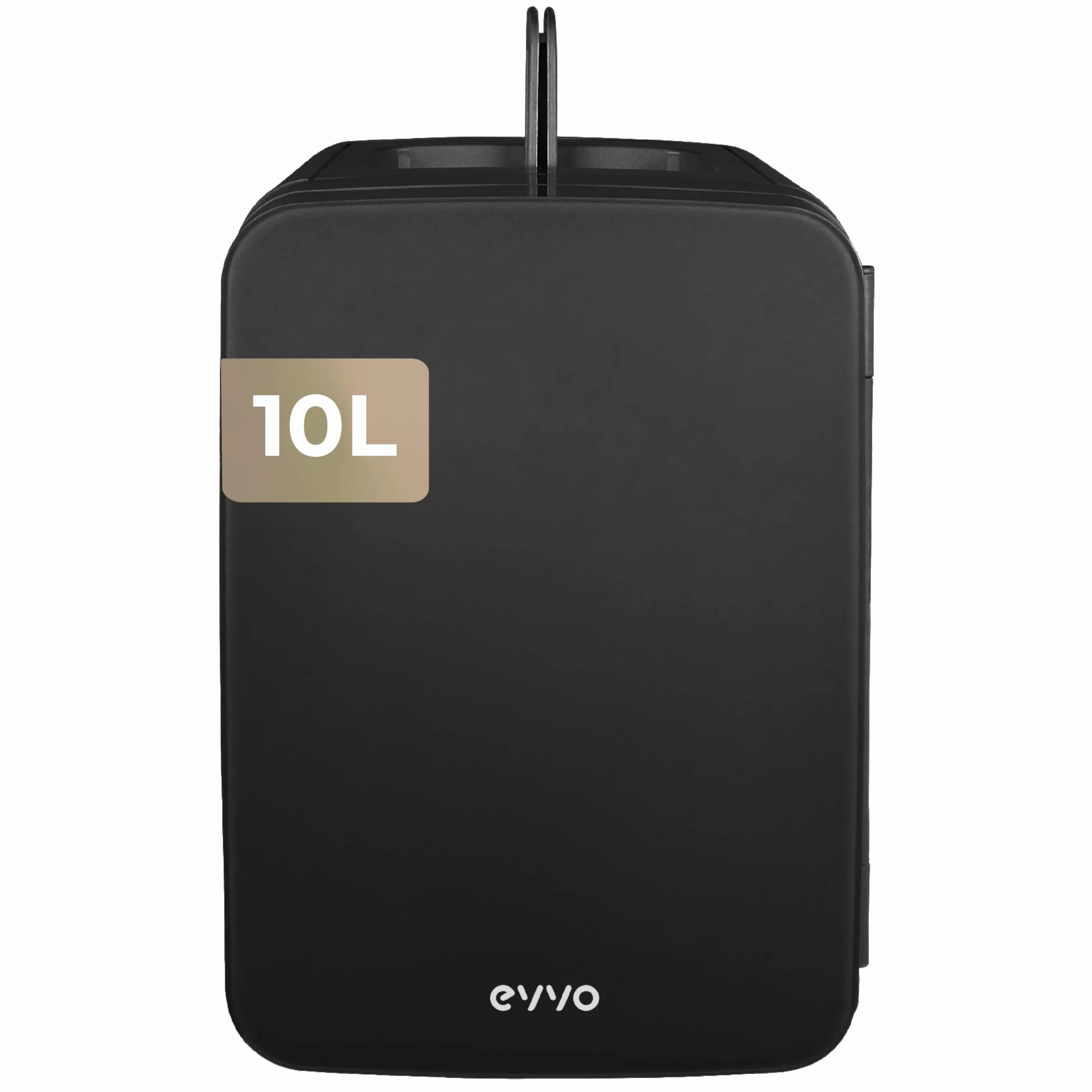 EVVO Nevera Mini F10 (Negro) 10 L Silenciosa Compacta Bebidas Snacks Cosmética Bajo Consumo