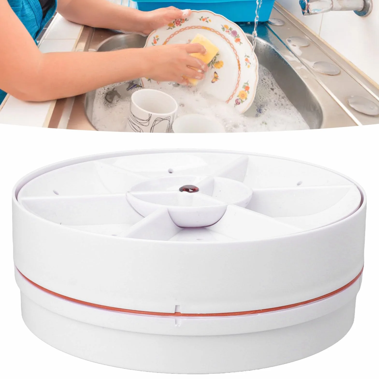 Lavavajillas portátil mini inalámbrico para frutas y verduras rojo