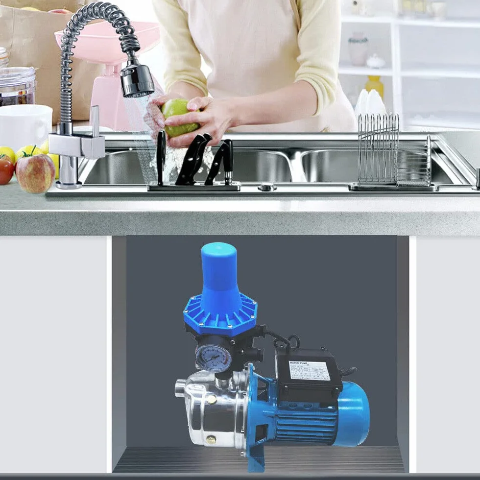 Bomba centrífuga 3600 L/h 1100 W, bomba de jardín, con control de bomba, bomba de agua doméstica, IP44, altura de extracción, 50 m