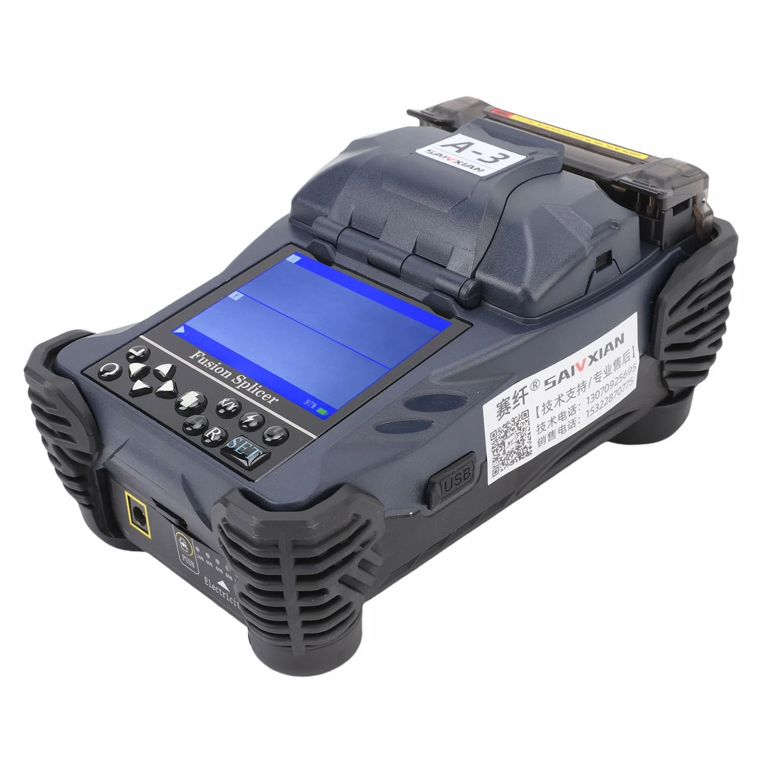 Akozon Máquina de Empalme Automática de Fibra óptica Fusión Enchufe UE