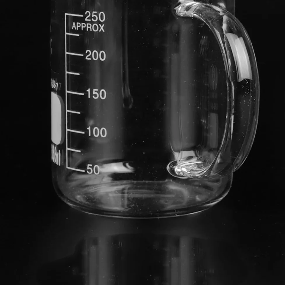 Vaso de Vidrio de Laboratorio con asa, 50-2000 ml, cristalería química Transparente con asa, 1 Unidad (250)