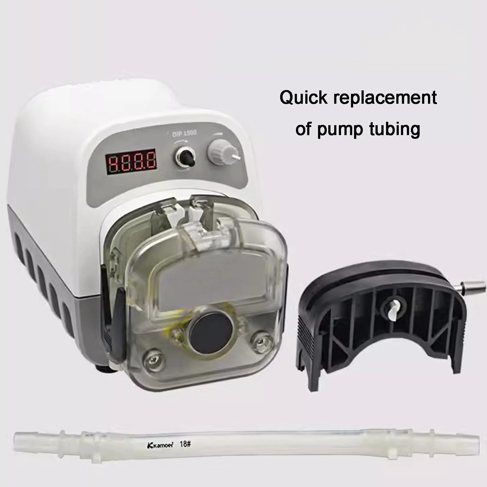 Bomba Peristáltica Inteligente, Bomba Dosificadora De Líquidos De Laboratorio, con Pantalla Digital, Interruptor De Avance Y Retroceso, Caudal 1500 Ml/min, Admite Succión Trasera