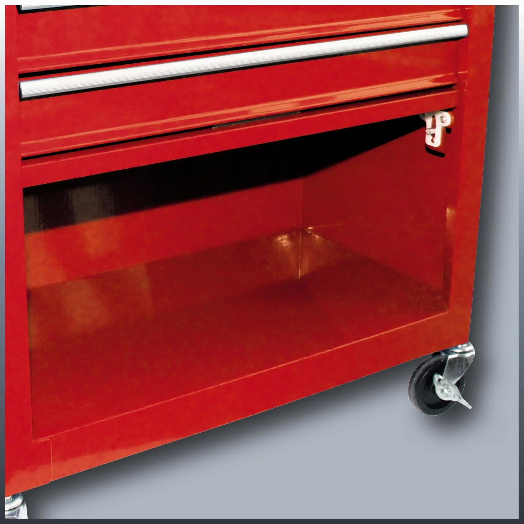 Einhell Carro de Herramientas - TC-TW 100 – con Sistema de Bloqueo, 4 Ruedas giratorias con 2 Frenos de Bloqueo, Compartimento de Almacenamiento con Solapa