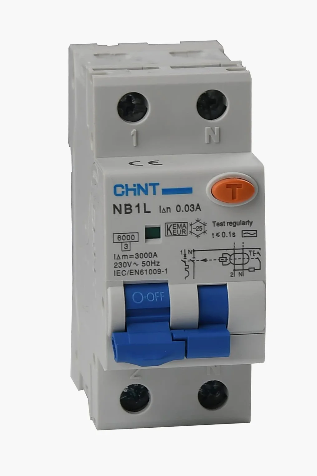 Chint - Interruptores magnetotérmicos diferenciales Serie NB310L-2P, cód. 660000 (Compact 2, tipo A, 230 V CA, 16 A, 30 mA)