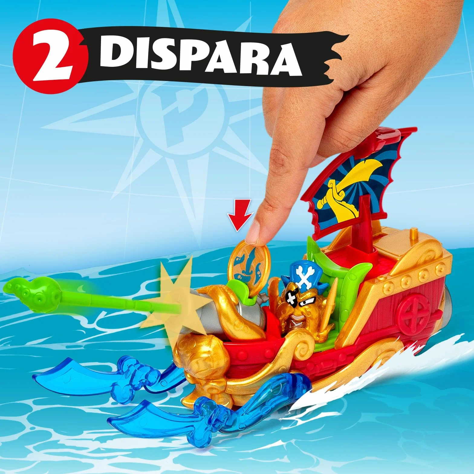 PIRATIX Adventure World Octo Fury Barco Pirata Pulpo con Poderes Ocultos