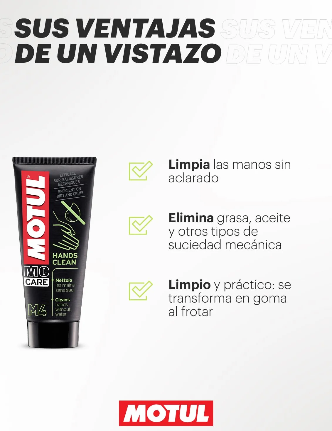 MOTUL Limpiador Manos sin Agua