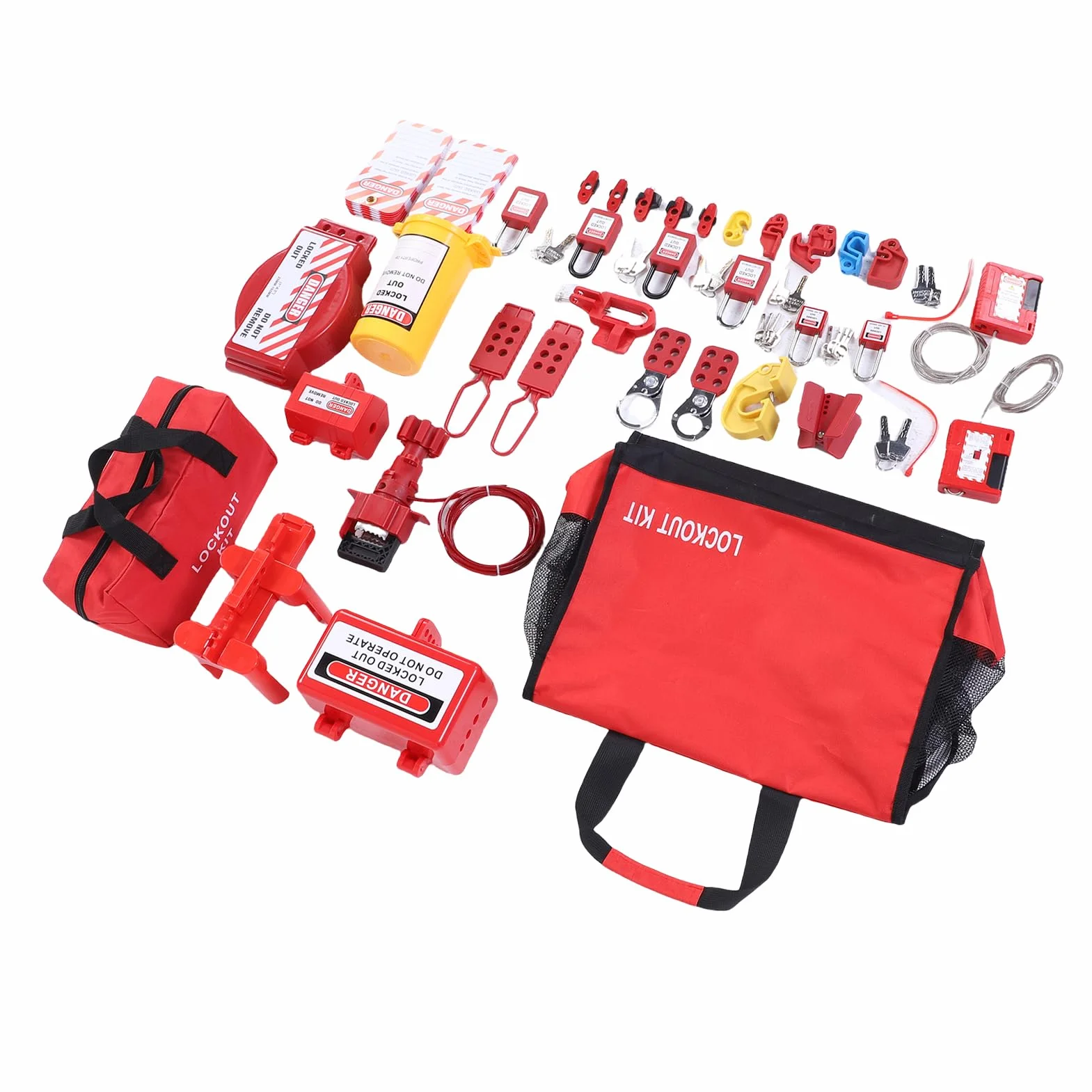 Generic Kit Loto de Bloqueo y Etiquetado, Cerrojos de Bloqueo de Grupo de Seguridad Completo, Abrazadera de Etiquetado en de Disyuntor con Función de Kit de Seguridad, Ideal para Aplicaciones