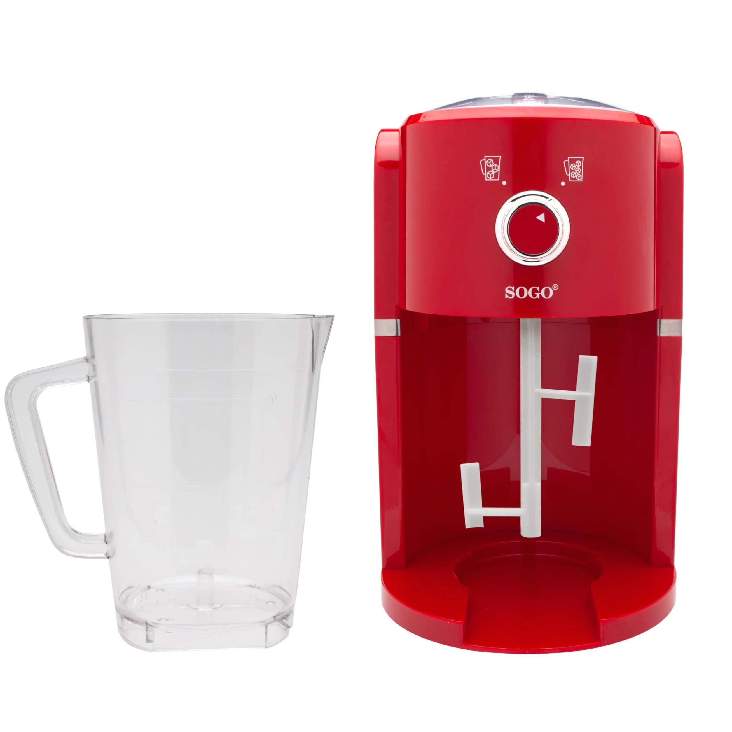 Sogo PIC-SS-11980 heladera Ice cream shake maker 1.1 L 30 W Rojo, Transparente