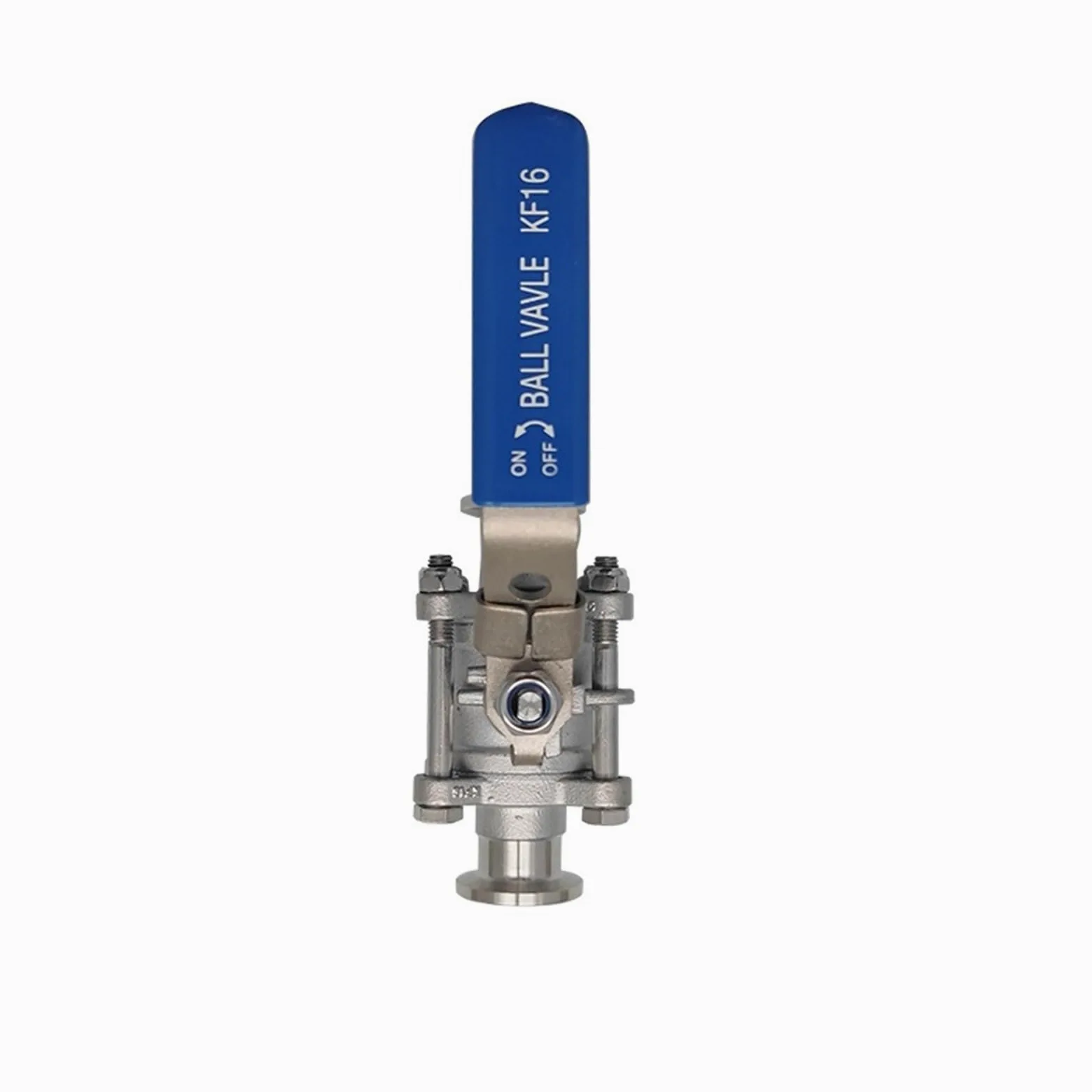 Válvula de bola manual de alto vacío de 3 piezas, brida KF16, KF25, KF40 y KF50, de acero inoxidable 304/316L, 1 unidad(KF-16,SS316L)