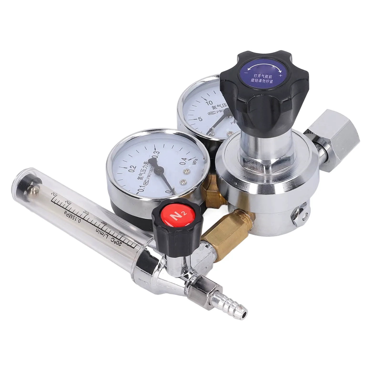 Generic Válvula Reguladora de Gas Nitrógeno de Alta Precisión para Uso en Laboratorio, Medidor de Flujo de Latón con Salida de 25l/min