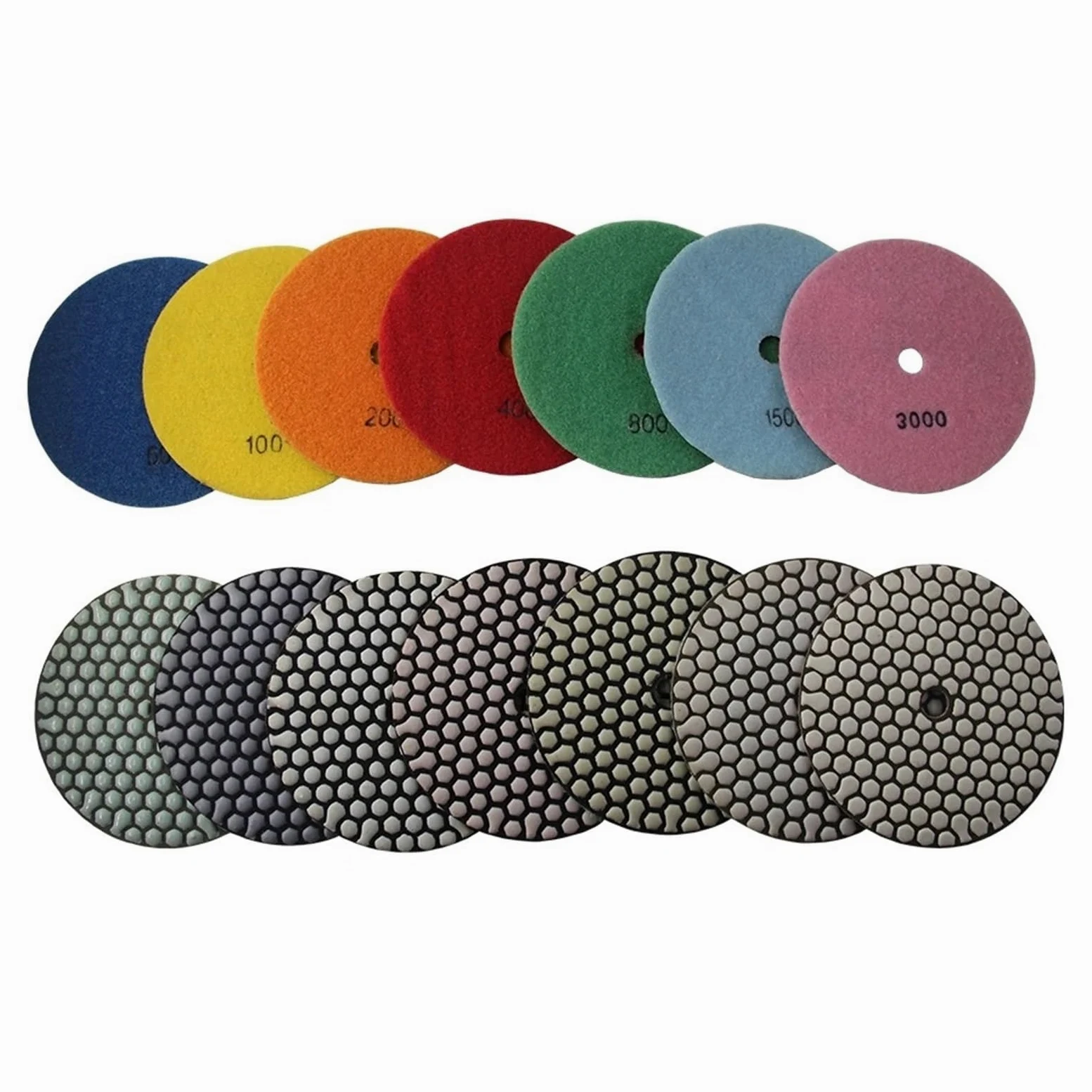 Ruedas de Pulido, Discos de Aletas Almohadilla de Pulido en Seco de Diamante de 150 Mm Disco de Pulido de Resina Herramienta de Pulido de Granito de Mármol/a/2Pcs G200
