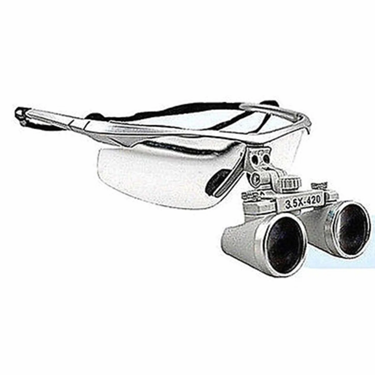 Oral Lupa de Cabeza 3.5x420mm Lupa Dental Binocular