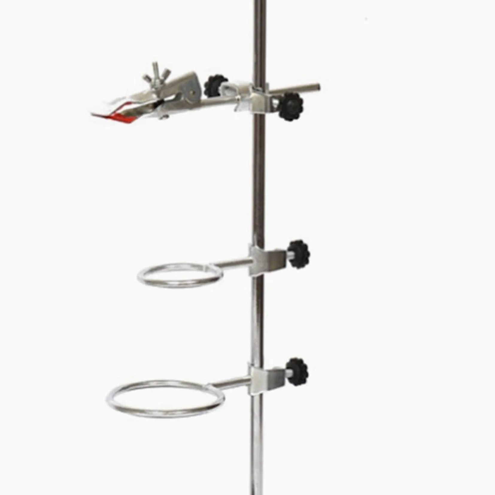 6X Soporte de Metal para Laboratorio, Abrazadera de Bureta Forrada de Corcho con 2 Anillos de Retorta (2 Pulgadas, 3 Pulgadas de DiáMetro)