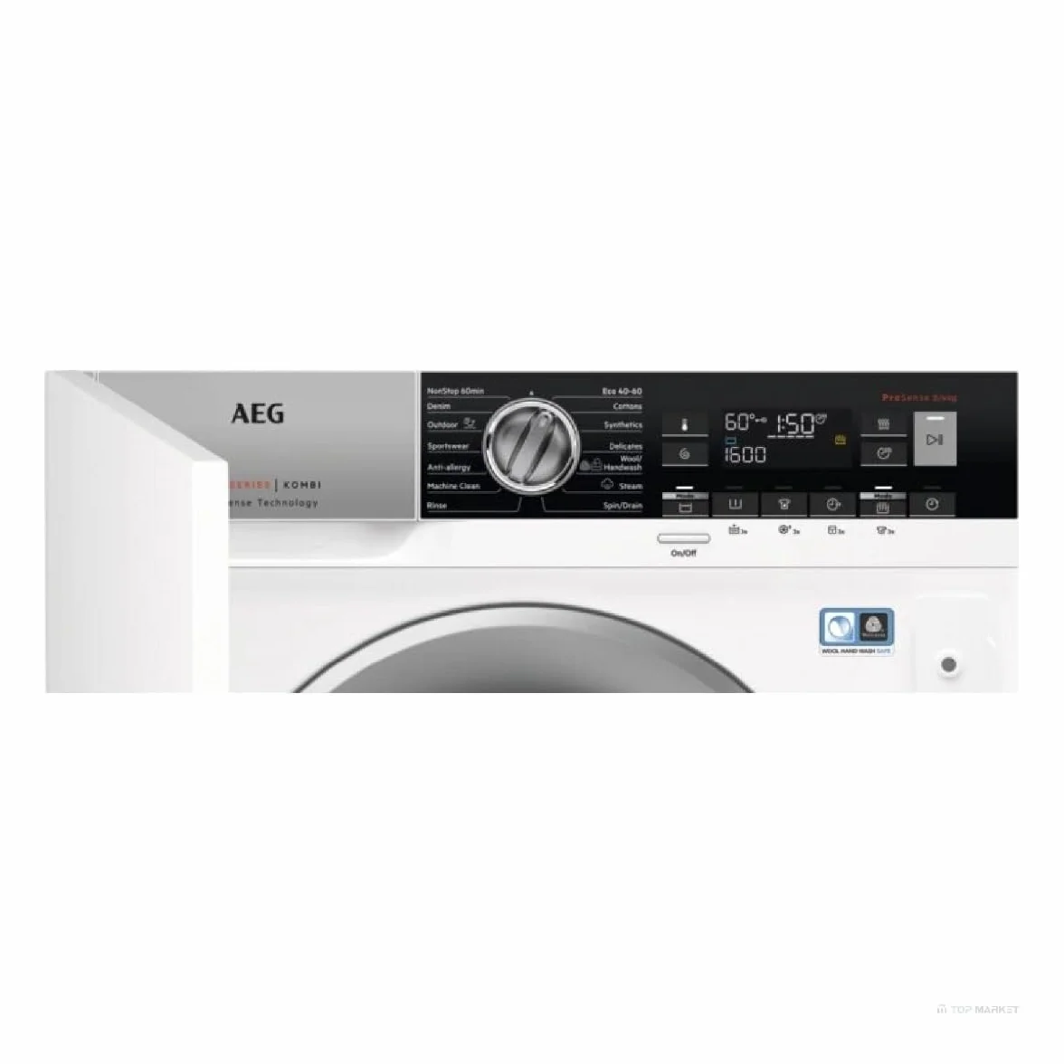 AEG L7WEC842BI Lavasecadora Integrable Carga Frontal 8 Kg 4 Kg 1600 rpm Serie 7000 Motor Inverter NonStop Panel LCD Blanco Clase E