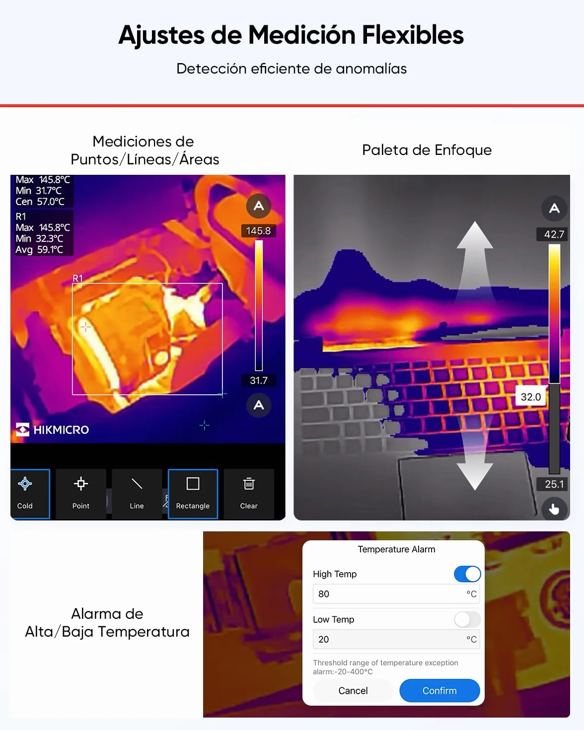 Cámara térmica HIKMICRO MiniE - iOS/Android, Mejora de imagen SuperIR, 25Hz, para móvil/tableta, USB-C/Lightning (compatible con iPhone 15/16)
