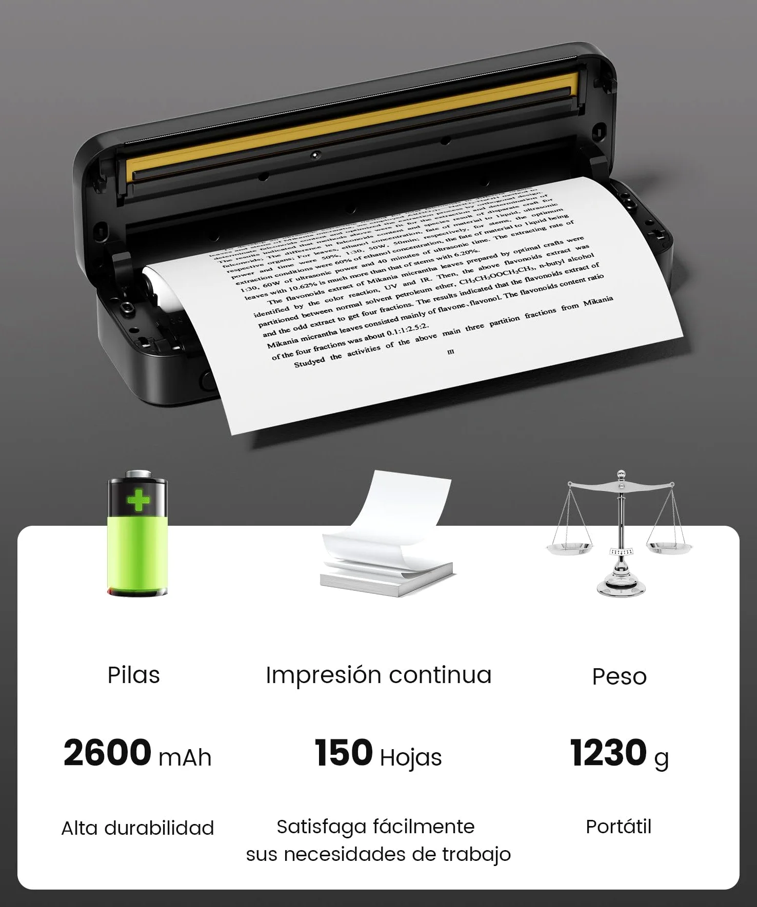 Phomemo Impresora Termica A4, M832 Impresora Portátil Inalambrica Compatible con Smartphone y PC, para Viajar, Familia, Estudio, con Maletín de Transporte y 4 Rollos de Papel Térmico, Negro