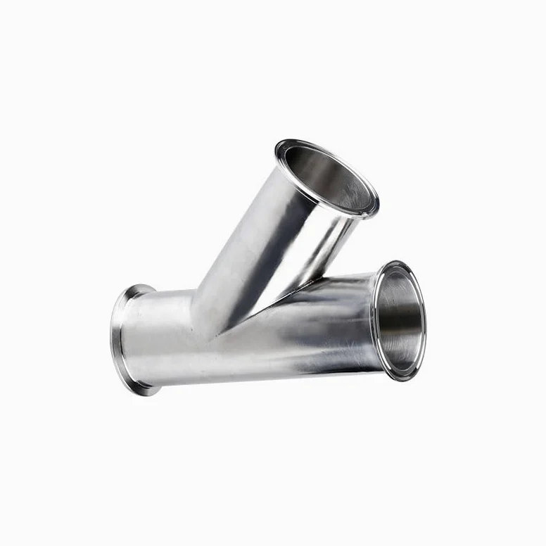 304 Stainless Steel Ferrule Y Type Pipe Fitting Connector Adapter Coupling ICXLPMC(38mm Ferrule OD 50.5)
