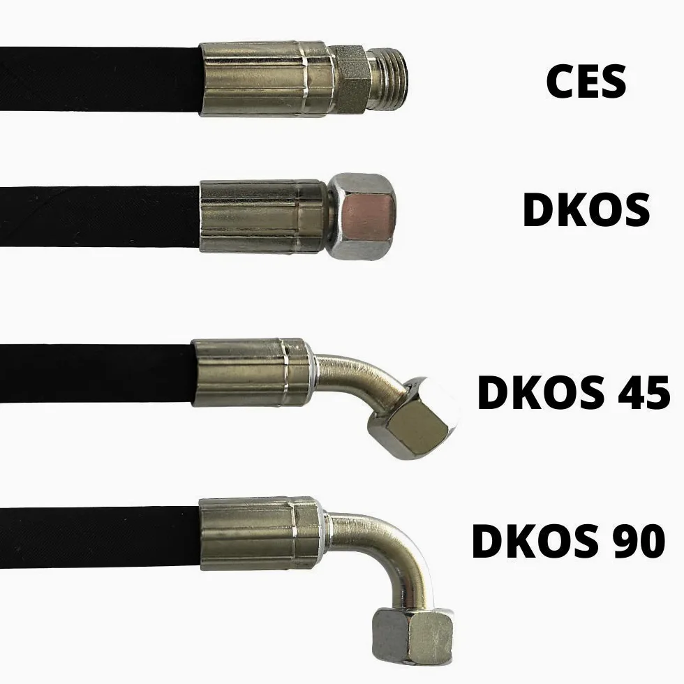 Manguera hidráulica 16S 8700 mm 2SN DN13 | Rosca M24 x 1,5 | DKOS45 - DKOS45 | Presión nominal 275bar
