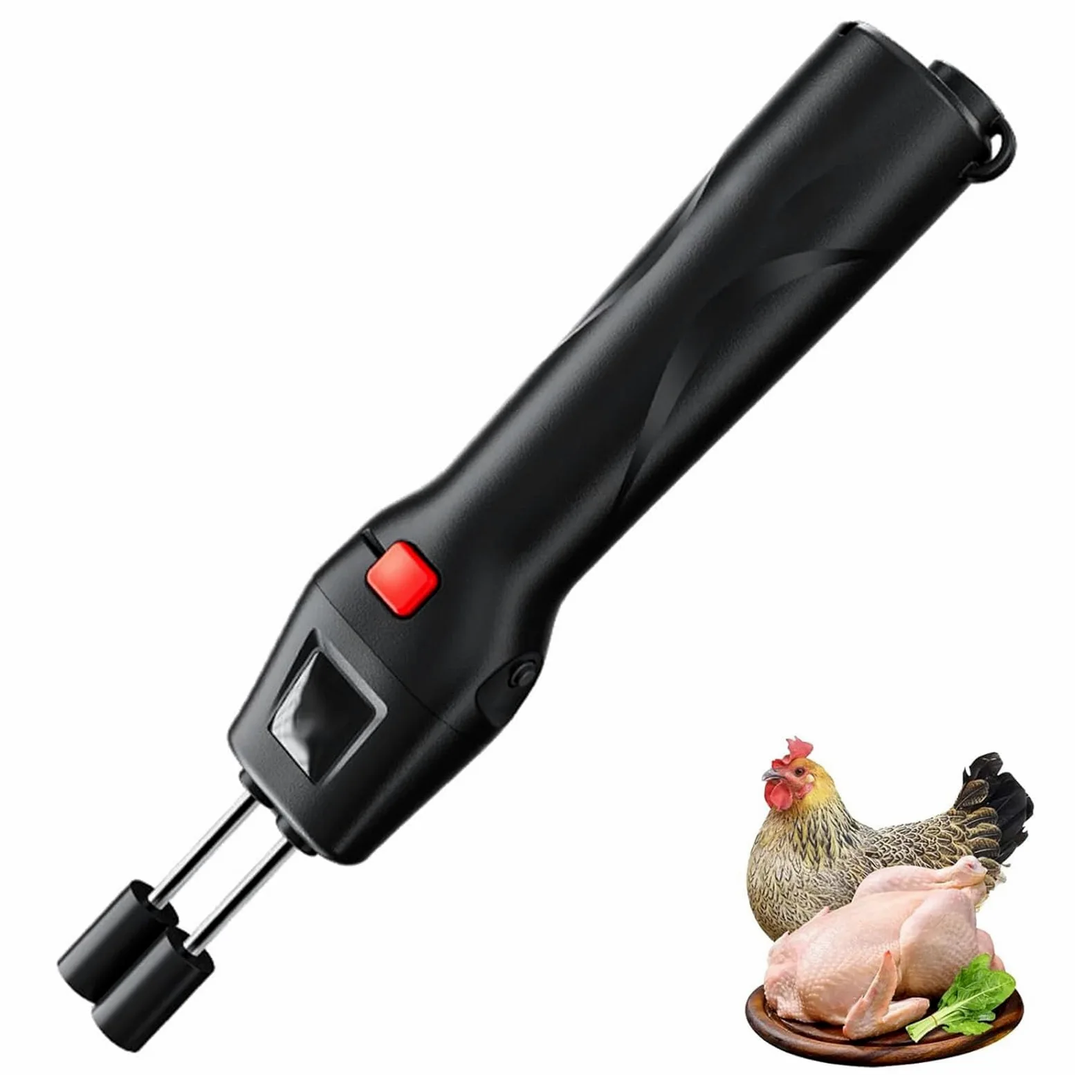 Máquina eléctrica de plumas de aves de corral, diseño de mano con cabezal desmontable y ajuste automático de cono para procesamiento de pollo, pato y ganso
