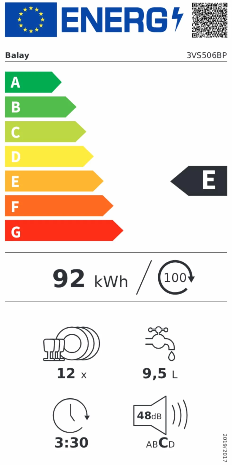Balay Lavavajillas Libre Instalación 60 cm 12 Servicios Auto Diario ExtraSilencio Blanco 3VS506BP
