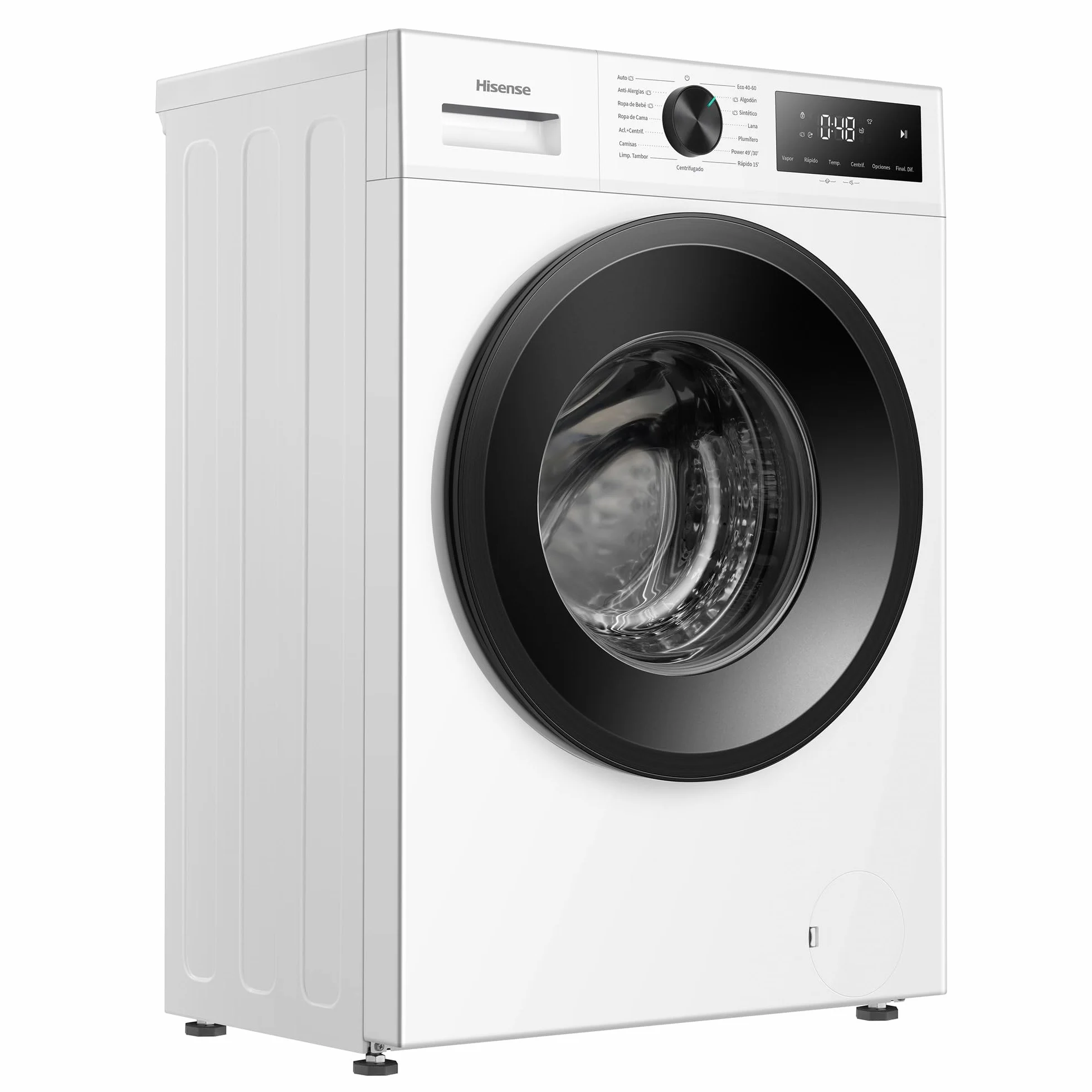 Hisense Lavadora 7Kg 1200 rpm Clase A Fondo 44cm Vapor 99,9% Blanco