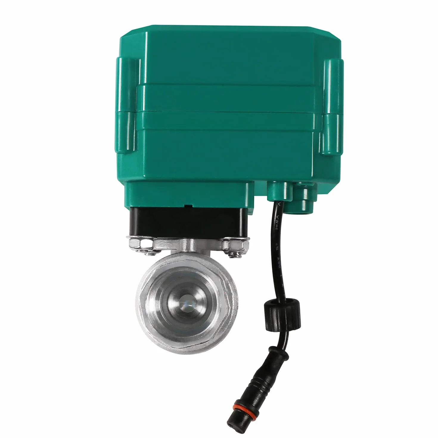 U.S. Solid Válvula de bola motorizada inteligente WiFi 1 pulgada – Control remoto móvil de acero inoxidable válvula de bola eléctrica con interruptor manual, conexión USB de 5 V CC, rosca G
