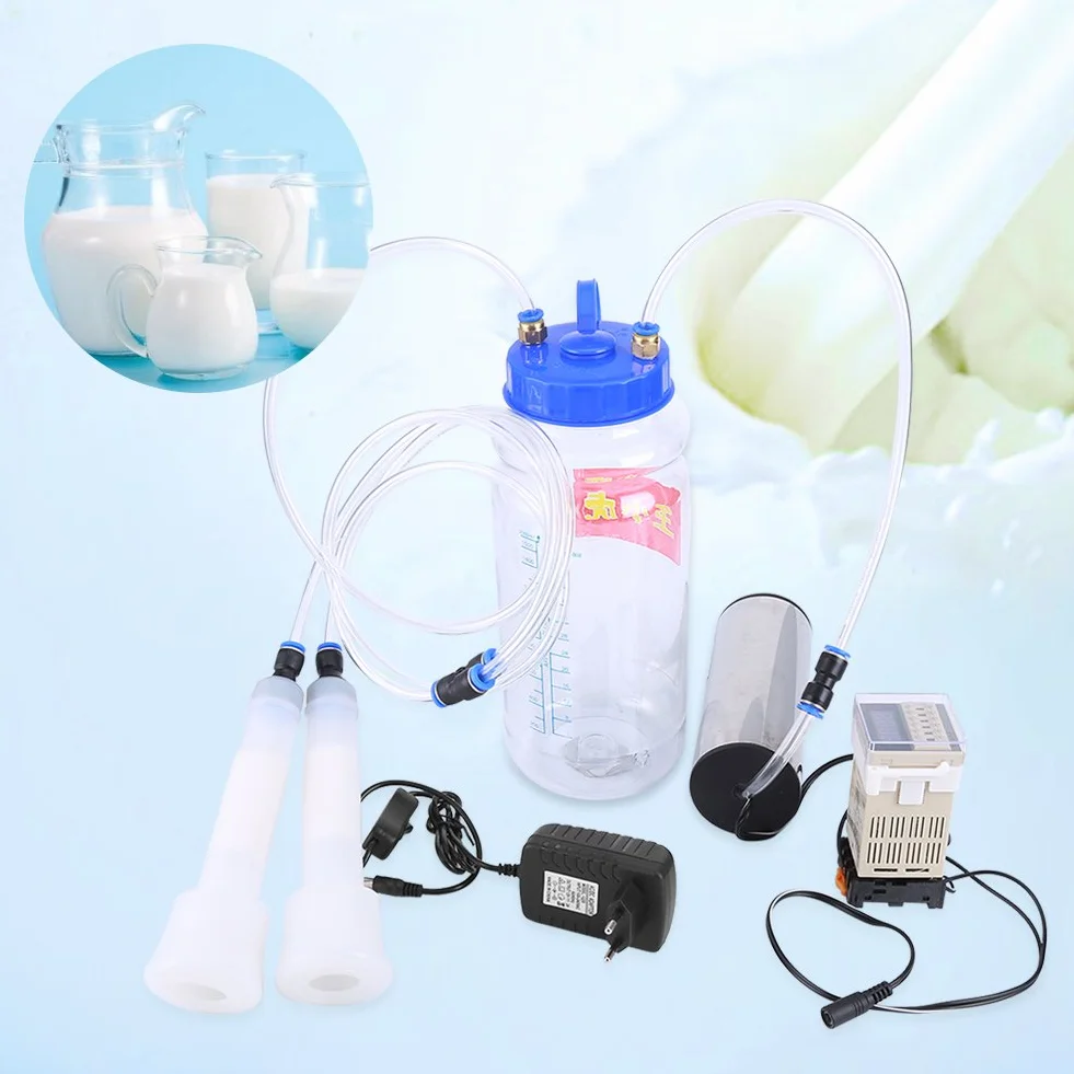 Cocoarm - Melkmaschine eléctrica portátil de 2 l con regulador de impulsos, para vaca de vaca, 100-250 V, enchufe de la UE (enchufe de la UE)