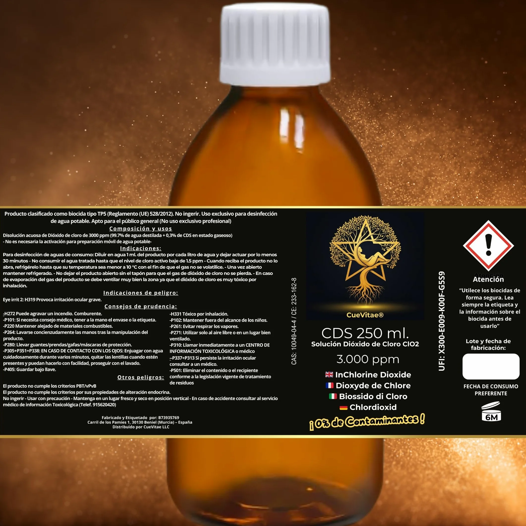 CDS 0,3% | Pack 2X250 ml | Solución Acuosa | Vidrio Ámbar