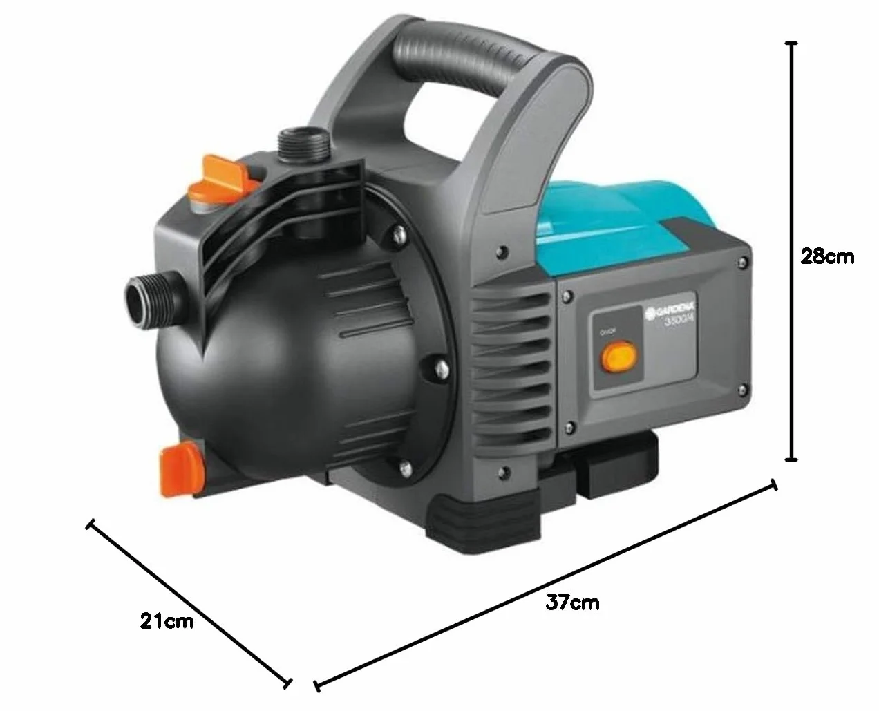 Gardena Bomba de riego duradera para uso en exterior, Estándar, 3600 l/h