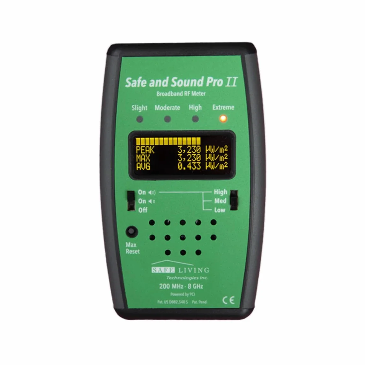 Detector RF Safe & Sound Pro II | Medición de la radiación electromagnética para la salud y el bienestar | Detector de radiación para campos electromagnéticos | Medidor CEM