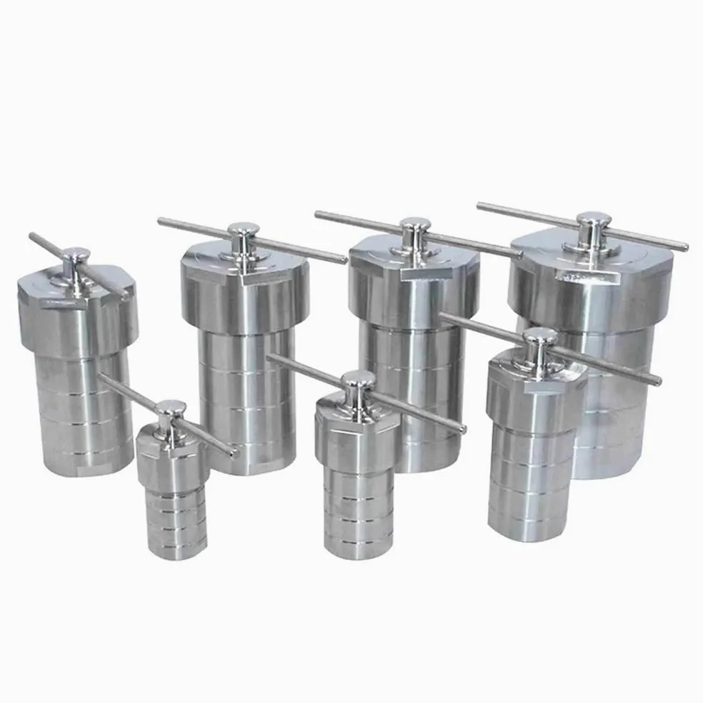 Reactor de autoclave de síntesis hidrotermal revestido de PTFE de 5 ml, 10 ml, 15 ml y 25 ml con funda interior revestida(25ml)