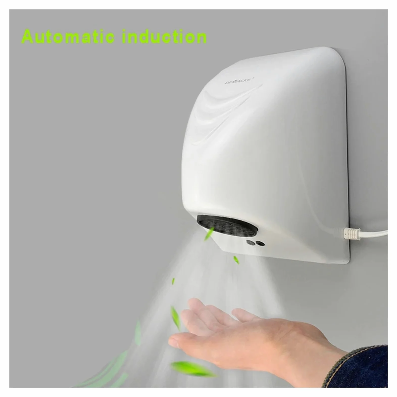 Secador de manos automático for Hotel, Sensor secador, dispositivo secado for el hogar, calentador eléctrico aire caliente for baño, viento