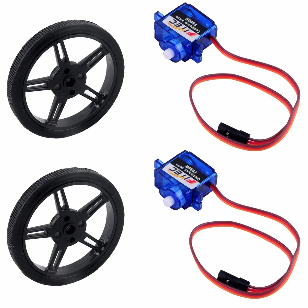 Feetech FS90R Servo analógico rotación micro continua 360° rueda neumático RC robot Arduino Microbit paquete 2