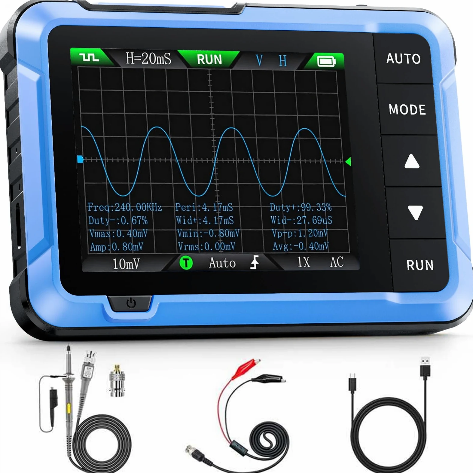 FNIRSI DSO-510 - Osciloscopio digital de mano - Osciloscopio portátil