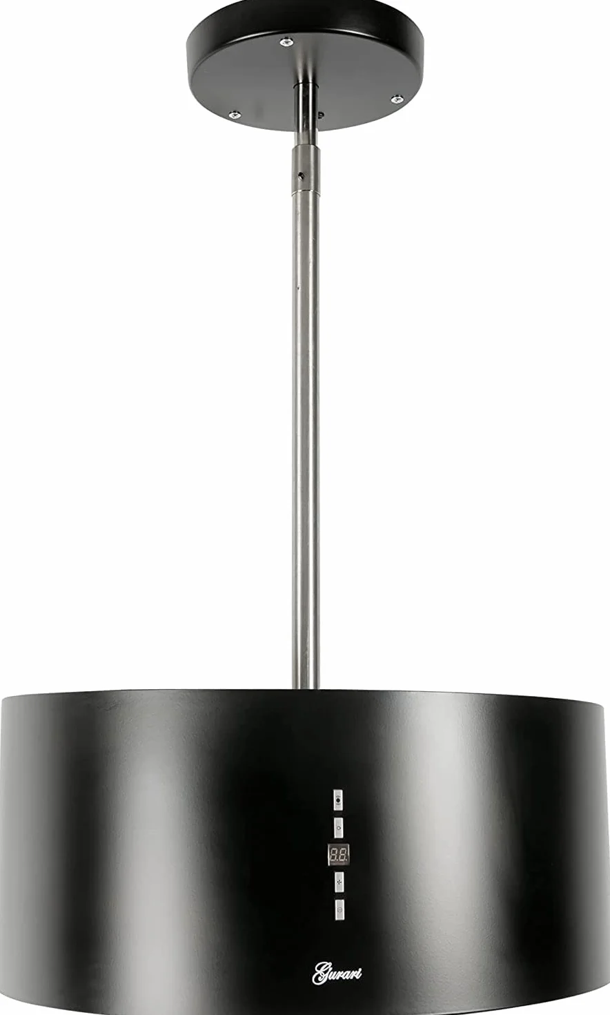 GURARI Sombrero isla 50 cm 860 m³/h LED negro filtro carbón