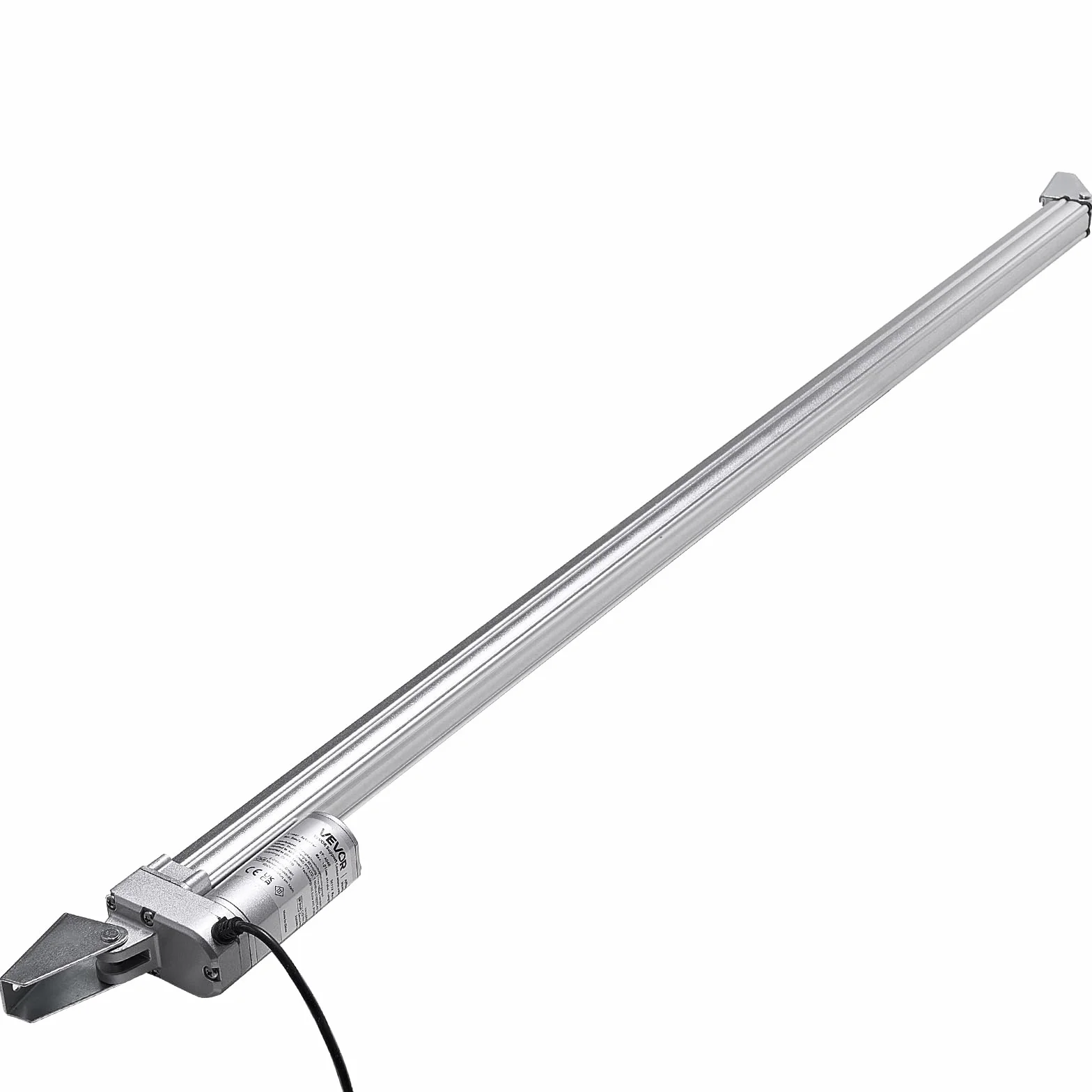 VEVOR Actuador Lineal de 12 V, Motor Lineal Impermeable IP65 de 1016 mm, 3000 N y 5 mm/s, con Soportes de Montaje para Seguidores Solares, Maquinaria Industrial y Abridores de Puertas, Plata