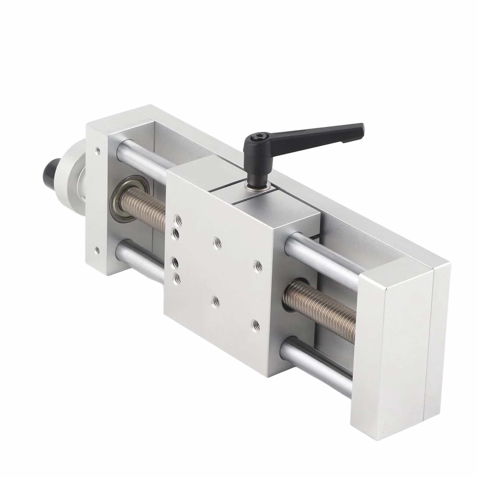 Mesa Deslizante de Etapa Lineal, Aleación de Aluminio Resistente a la Corrosión Mesa Deslizante de Etapa Manual Tratamiento Superficial de Oxidación Anódica para Equipos de(Carrera 100 mm)