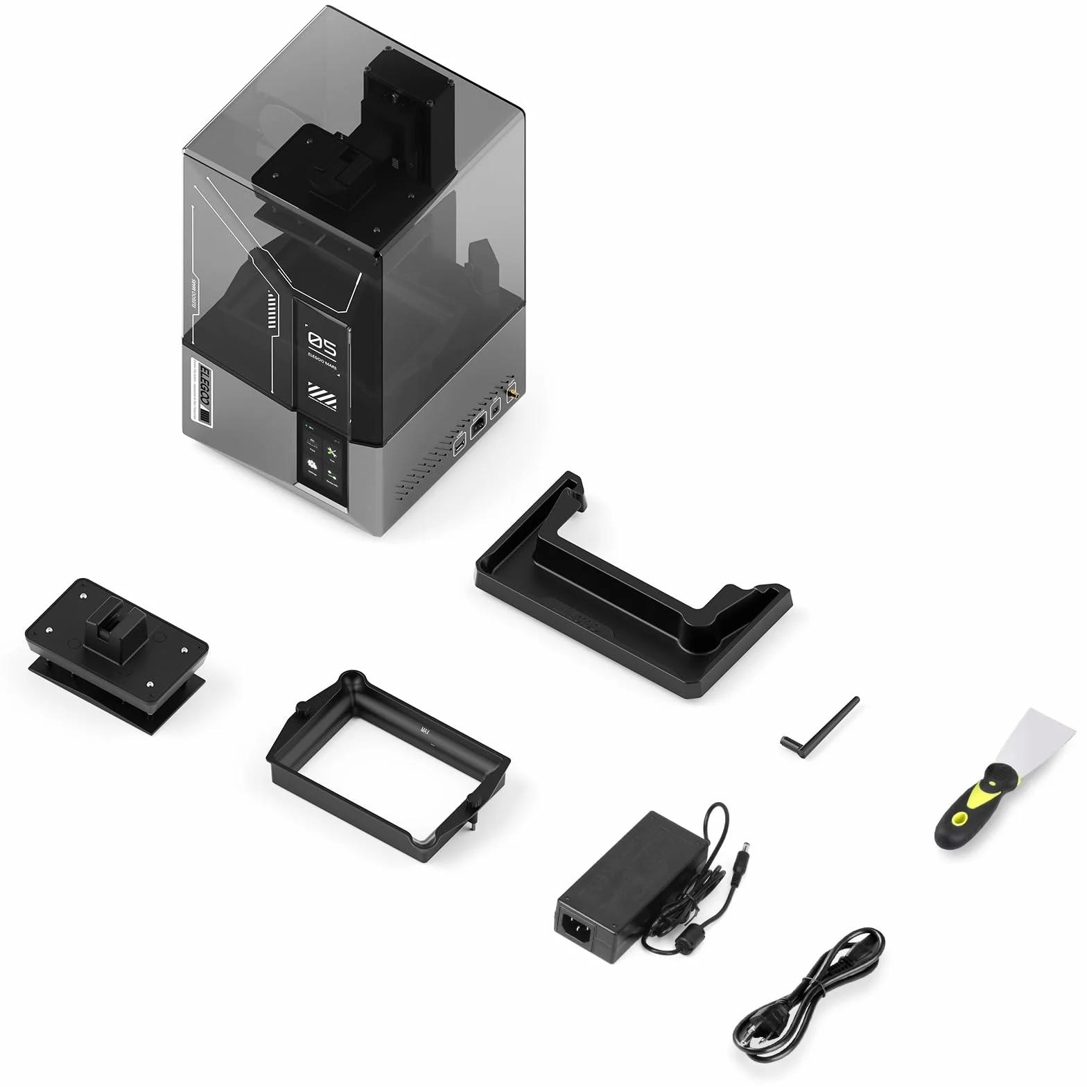 ELEGOO Mars 5 Ultra 9K Impresora 3D de Resina, 150mm/h Alta Velocidad de Impresión, Nivelación Automática y Detección Inteligente, WiFi-Transfer,153,36 x 77,76 x 165 mm³