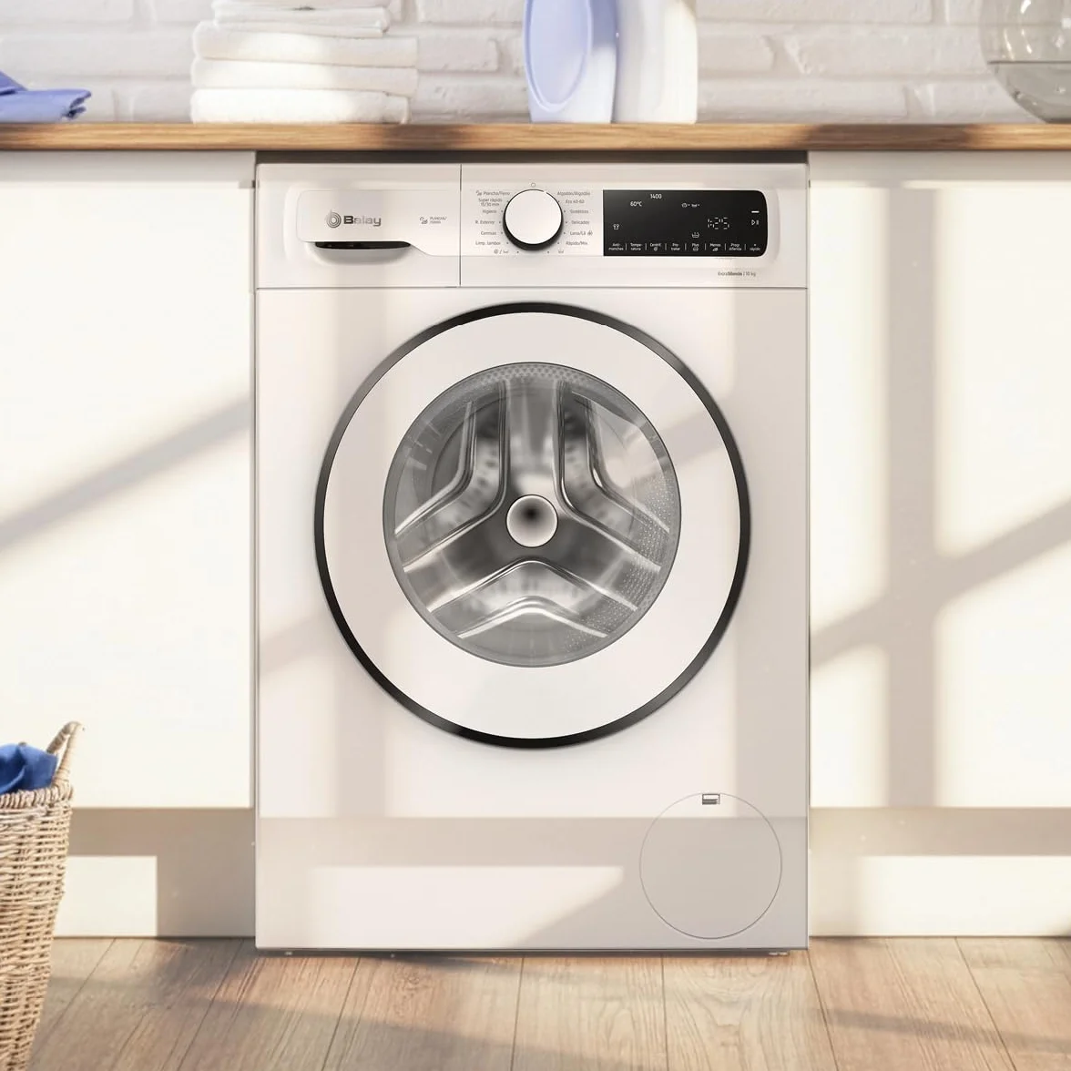 Balay Lavadora Libre Instalación 10 kg Programa Plancha Superrápido 15/30 min Silenciosa Blanco 3TS3107BD