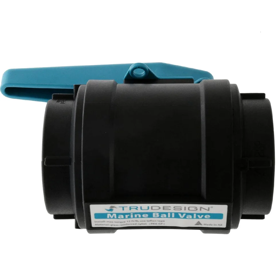 TRU-DESIGN PLASTICS, TD 58372 KS - Válvula de cierre de bola, 1 1/2", color azul
