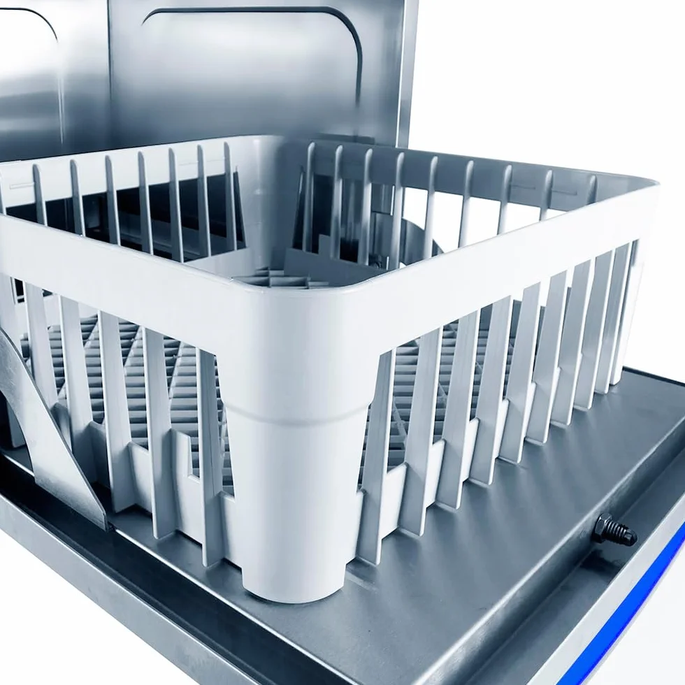 Cleiton® lavavasos industrial hosteleria | 35x35 | 2 Programas de lavado | 2730W | Lavado en 2 minutos | 415x530x665 mm | Bombas de abrillantador, Detergente y Desagüe