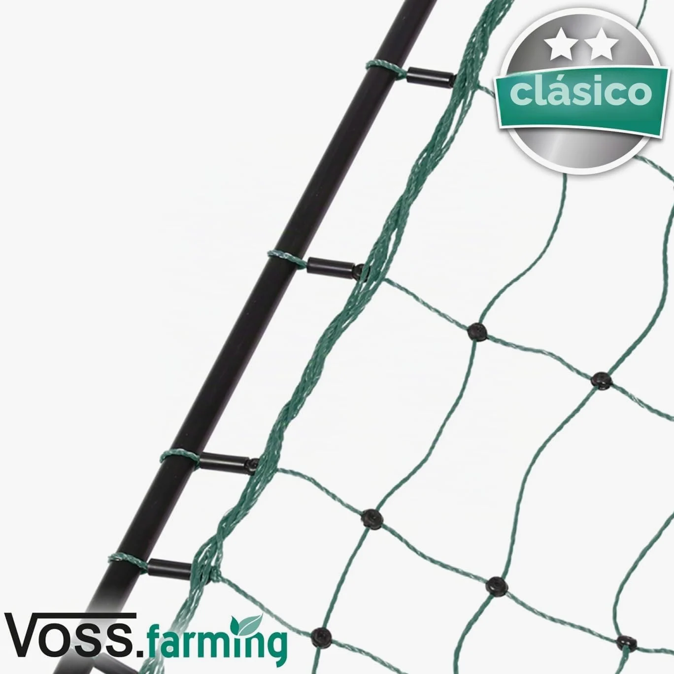 VOSS.farming Malla eléctrica para gallinas “farmNET”, Rollo de 25m de Longitud y 112cm de Altura, 9 Postes con Punta Doble y Kit de reparación
