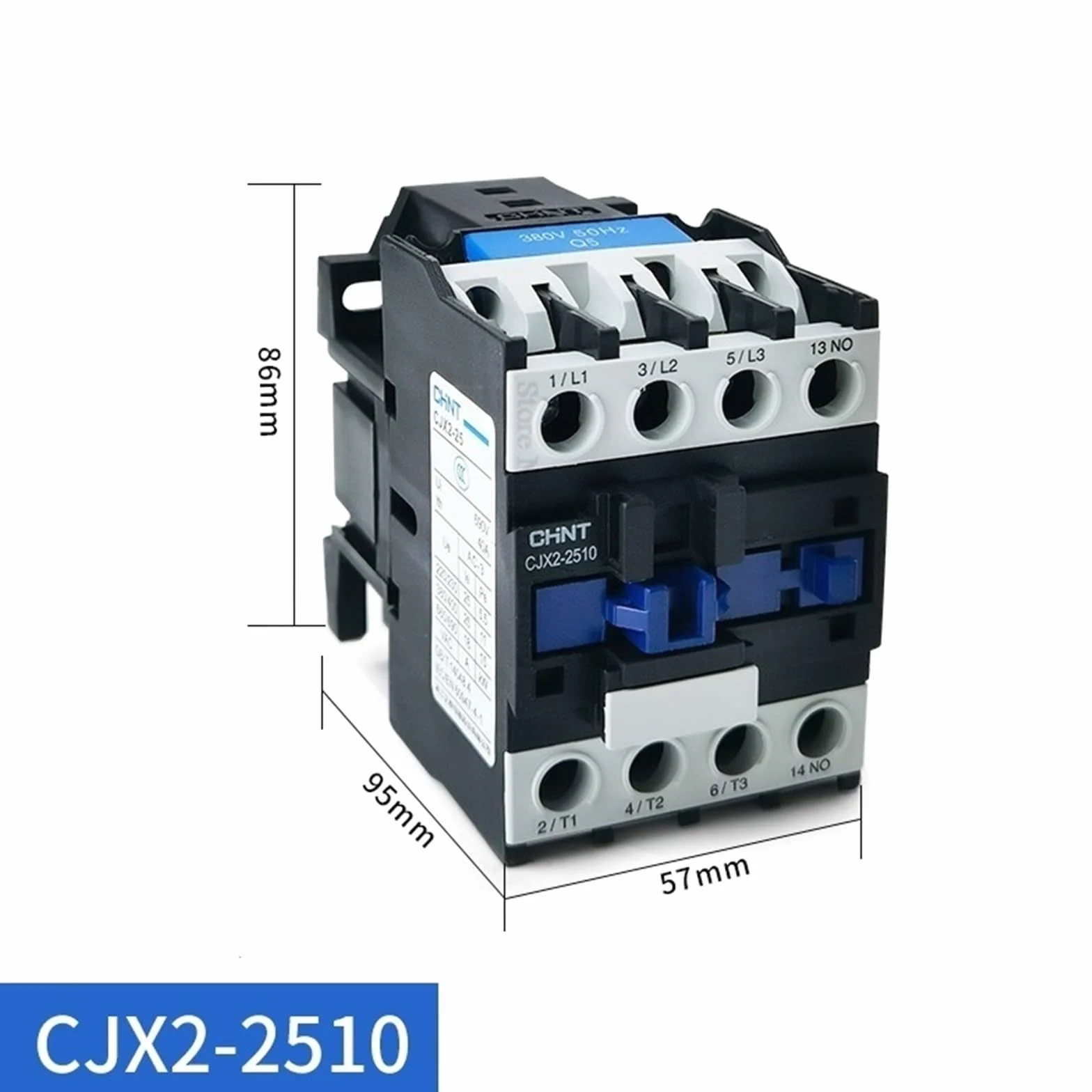1 unidad CJX2-2510 1NO CJX2-2501 1NC Montaje en carril DIN Contactor de potencia eléctrica CA 25A Tensión Bobina 380V 220V 110V 36V 24V LC1-D (Cjx2-2510,36V)
