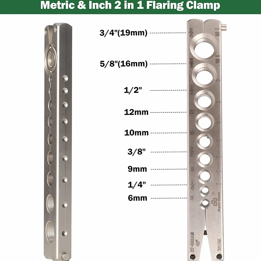 Kit de herramientas de abocardado eléctrico, kit de herramientas de expansión de tubos de 1/4"-3/4", herramienta de abocardado excéntrica HVAC de abocardado rápido en 5 segundos, herramienta eléctrica