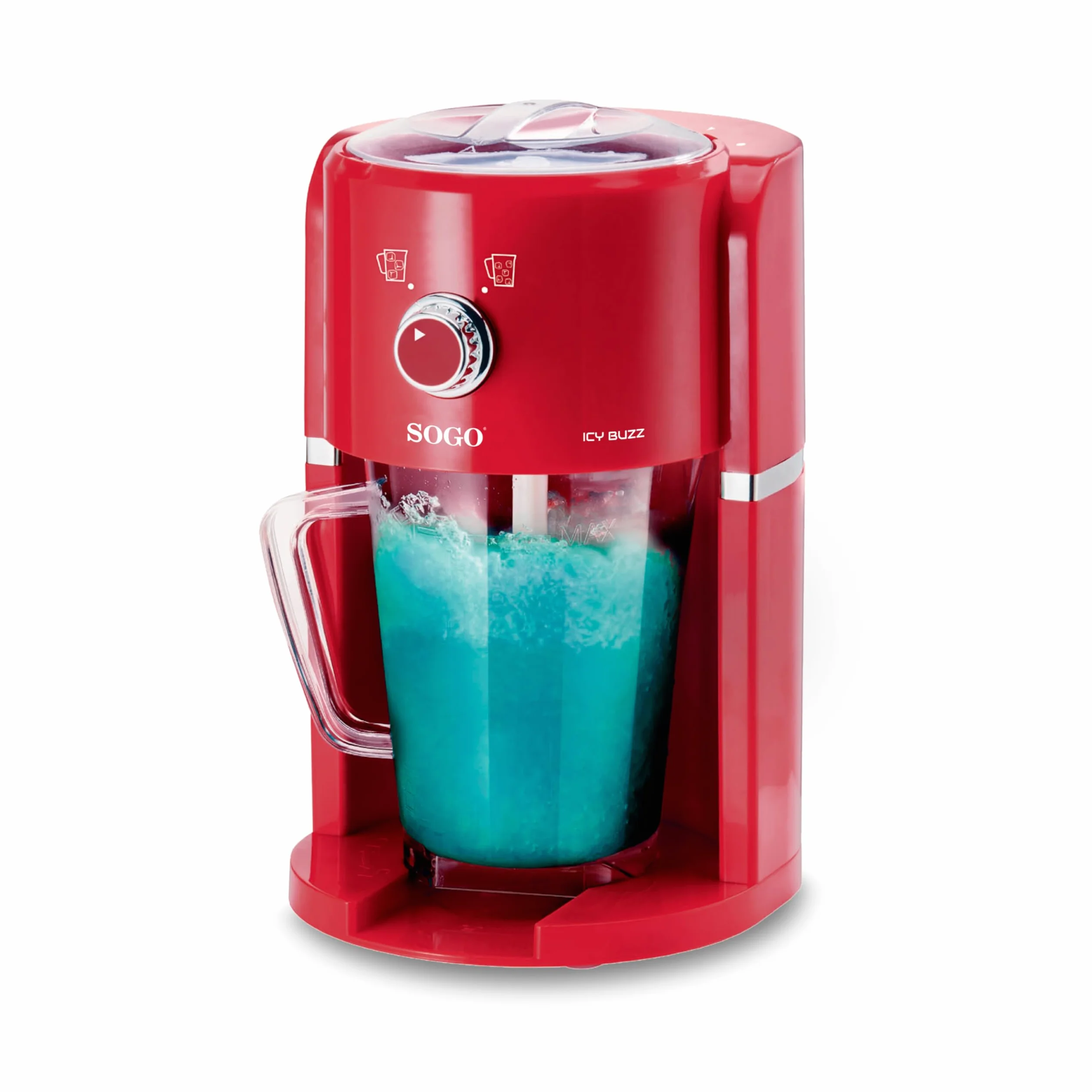Sogo PIC-SS-11980 heladera Ice cream shake maker 1.1 L 30 W Rojo, Transparente