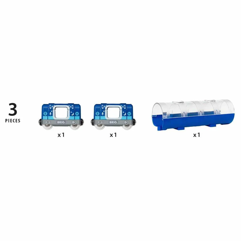 BRIO World Set de Metro y Túnel, Tren Juguete, Juguetes Niños 3 Años, Juegos Educativos